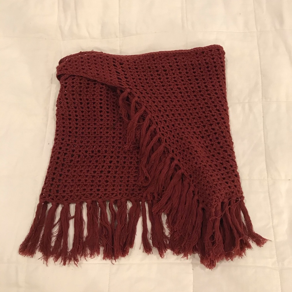 Forever 21 burnt orange fringe wrap skirt